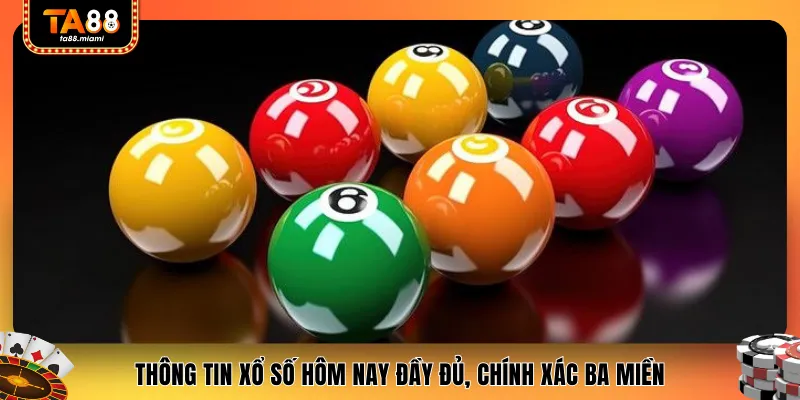 Thông tin xổ số hôm nay đầy đủ, chính xác ba miền